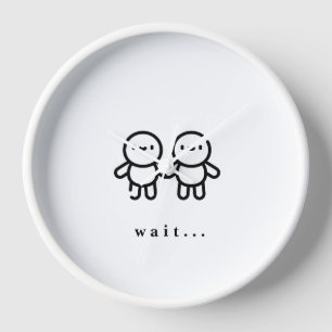 wandklok, 10-inch ronde, natuurlijke Lijst klok