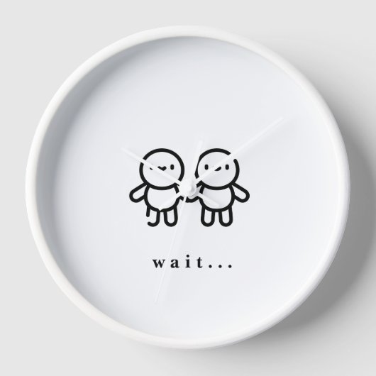 wandklok, 10-inch ronde, natuurlijke Lijst klok (Voorkant)