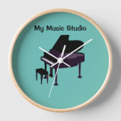 wandklok, 10-inch ronde, natuurlijke Lijst klok (Voorkant)