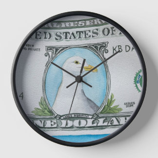 Wandklok, 10-inch rondhout Lijst