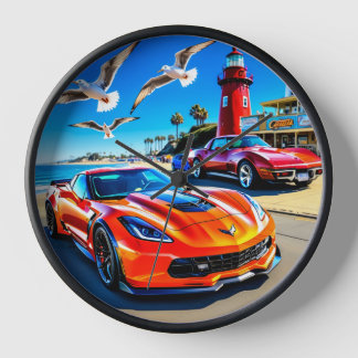 Wandklok, 10-inch rondhout Lijst