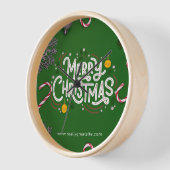 Wandklok, 10-inch rondhout Lijst (Hoek)