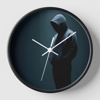 Wandklok, 10-inch rondhout Lijst