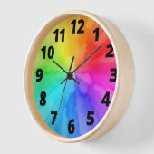 Wandklok, 10-inch rondhout Lijst (Hoek)