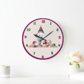 Wandklok, 10-inch rondhout Lijst Grote Klok (Huis)