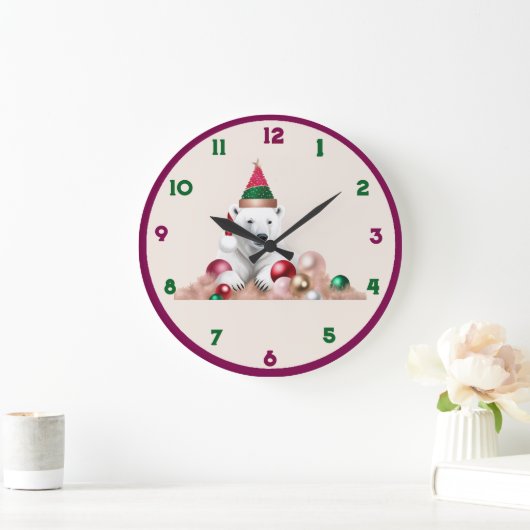 Wandklok, 10-inch rondhout Lijst Grote Klok (Huis)