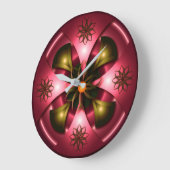 Wandklok, 10-inch rondhout Lijst Grote Klok (Hoek)