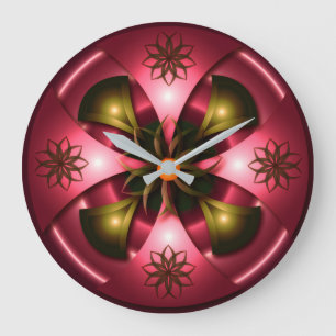 Wandklok, 10-inch rondhout Lijst Grote Klok
