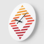 Wandklok, 10-inch rondhout Lijst Grote Klok (Hoek)