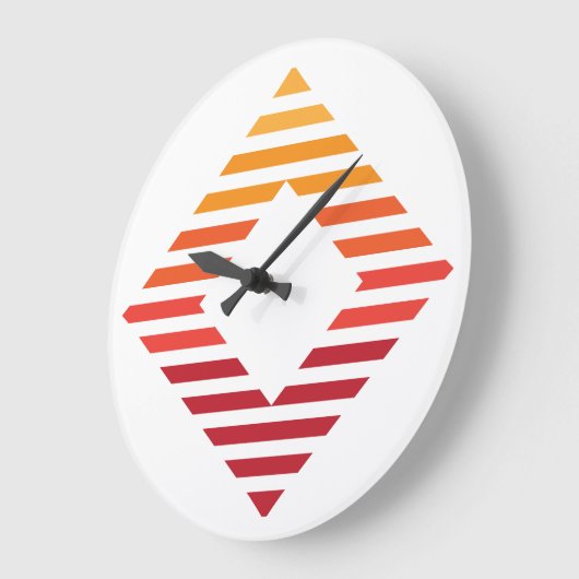 Wandklok, 10-inch rondhout Lijst Grote Klok (Hoek)