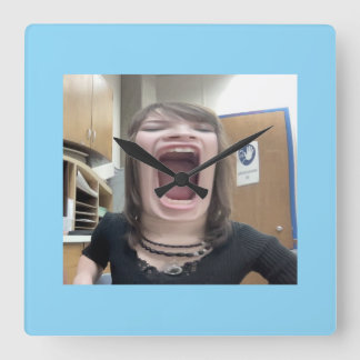 Wandklok, 10-inch rondhout Lijst Vierkante Klok