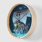 Wandklok, 10" ronde houten frame (Hoek)