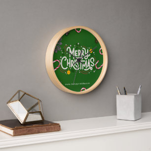 Wandklok, 10" Ronde Houten Frame Natuurlijke Kleur