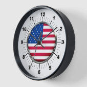 Wandklok, 10" USA zwart houten Lijst (Hoek)