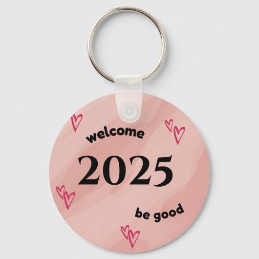 wandklok 2025 sleutelhanger (Voorkant)