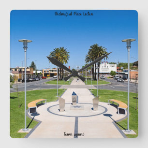 Wandklok 27.3cm vierkant acryl