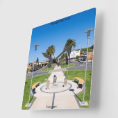 Wandklok 27.3cm vierkant acryl (Hoek)