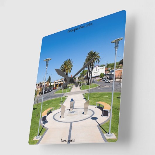 Wandklok 27.3cm vierkant acryl (Hoek)