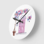 wandklok,8-inch ronde acrylwandklok, ronde klok (Hoek)