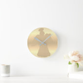 wandklok: Angel Silhouette Ronde Klok (Huis)