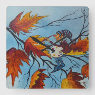 wandklok Ann Hayes schilderend pixie schilderen