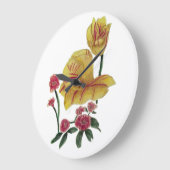 Wandklok Aquarel Bloemendesign (Hoek)