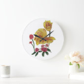 Wandklok Aquarel Bloemendesign (Huis)