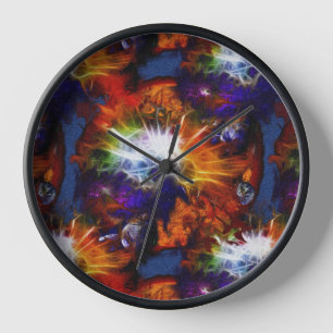 Wandklok bij ruimtevaart vierkant