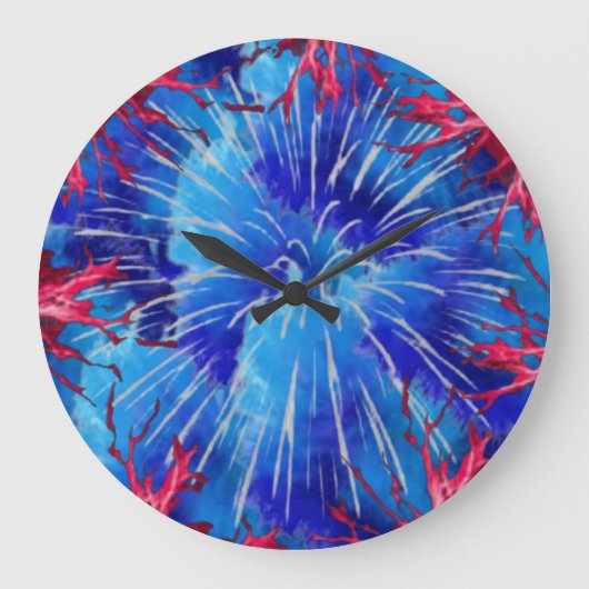 Wandklok Blauwe uitdrukking  (Voorkant)