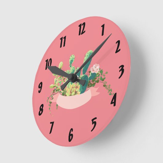 Wandklok Bohemian Cactus Succulenten Dessert Cact (Hoek)