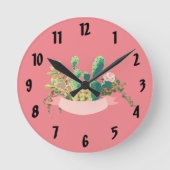 Wandklok Bohemian Cactus Succulenten Dessert Cact (Voorkant)