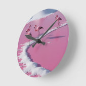 Wandklok bonaire zoutvlaktes roze (Hoek)