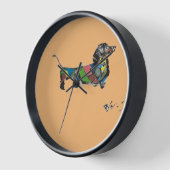 Wandklok Dachshund (Hoek)