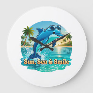 Wandklok Dauphin Tropical – Sun, Sea & Smile
