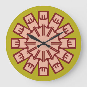 Wandklok, een elegant meerkleurig klassiek ontwerp grote klok