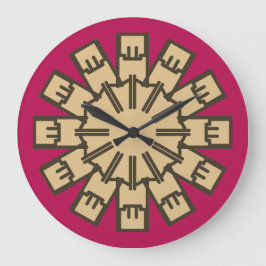 Wandklok, een elegant meerkleurig klassiek ontwerp grote klok