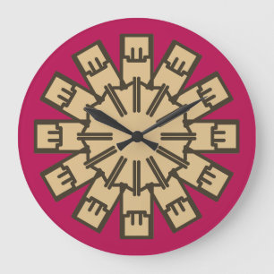 Wandklok, een elegant meerkleurig klassiek ontwerp grote klok
