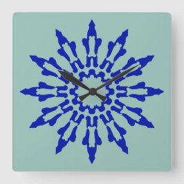 Wandklok, een elegant meerkleurig klassiek ontwerp vierkante klok