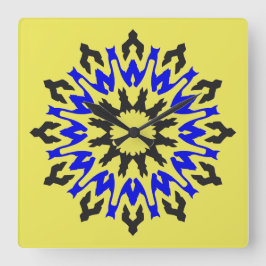 Wandklok, een elegant meerkleurig klassiek ontwerp vierkante klok