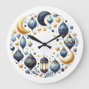 Wandklok-Eid Mubarak Krans Wandklok