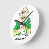 Wandklok - Gepersonaliseerd rugby (Hoek)