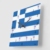 Wandklok / Griekse vlag (Hoek)