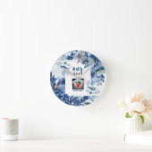 WANDKLOK IN BLAUW EN WIT (Huis)