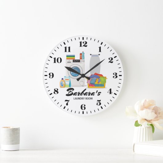 wandklok in de waskamer (Huis)