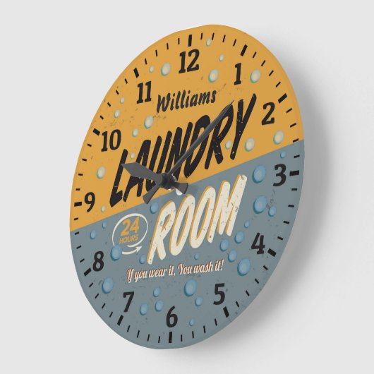  wandklok in de waskamer (Hoek)