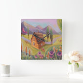 wandklok in het landschap (Huis)