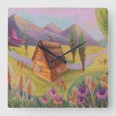 wandklok in het landschap (Voorkant)