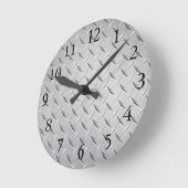 Wandklok in Silver Diamond Bord (Hoek)