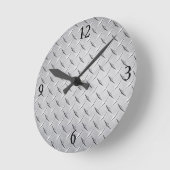 Wandklok in Silver Diamond Bord (Hoek)