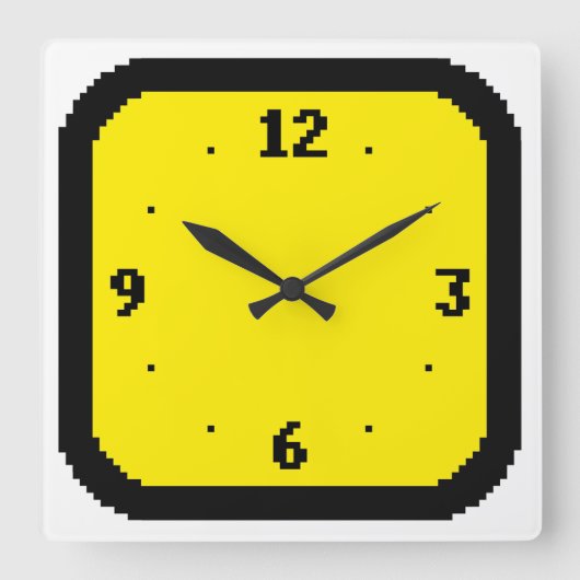 Wandklok met 8-bits pixels (om het even welke kleu (Voorkant)